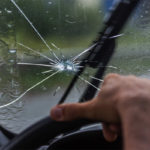 image of a cracked windshield