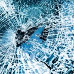 image of a shattered car window