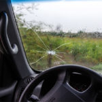 image of a cracked windshield in effort pa