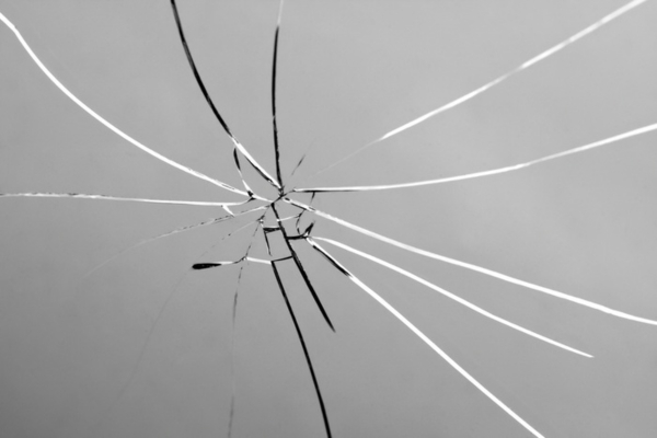 image of a broken glass depicting Signs Your Sunroof Needs Repair