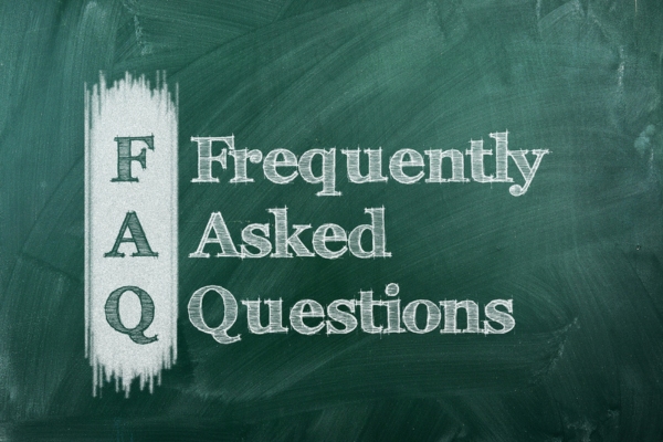 frequently asked questions written on a chalkboard depicting Smart Windshield FAQs