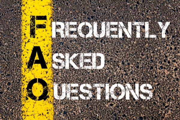 Frequently Asked Questions painted on the road