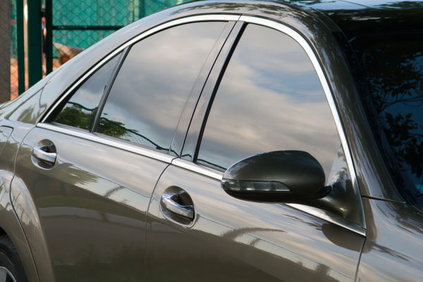 view of of car door windows depicting tempered glass