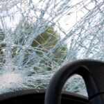 windshield after an accident depicting why dont windshields shatter