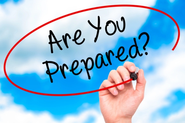 ARE YOU PREPARED written on a virtual board depicting preparing before a windshield replacement