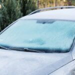 image of a car covered with frost