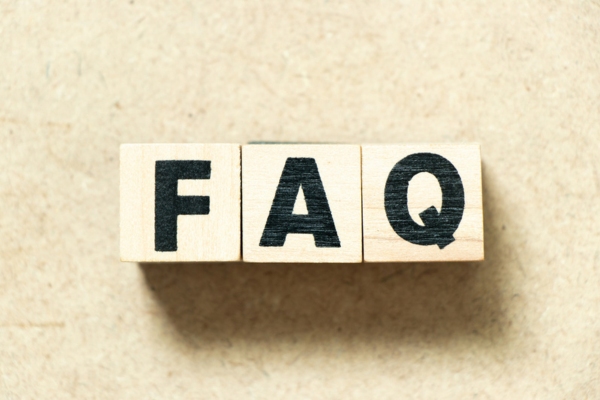 FAQ spelled using wooden cubes depicting windshield technology questions