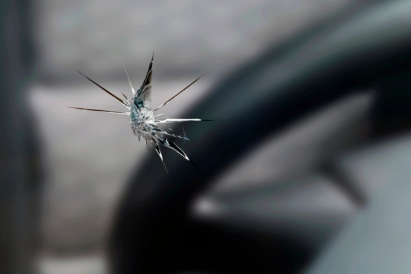 small chip on a windshield